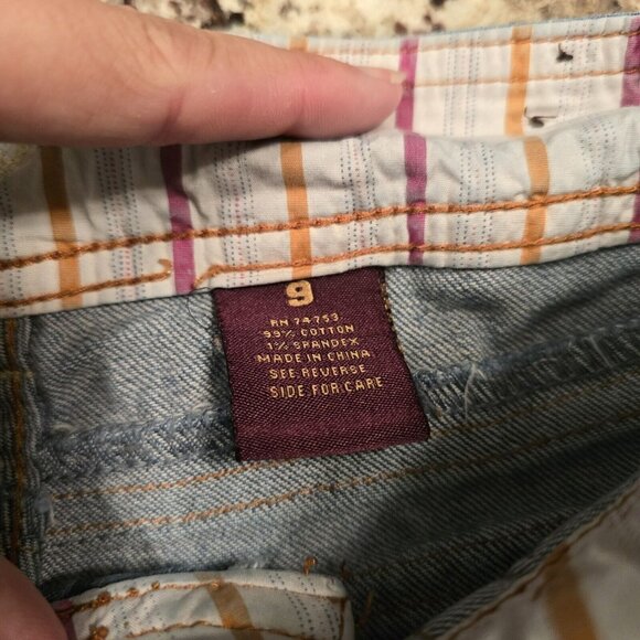 Set Lot Of 2 YMI + ZD Juniors jean shorts, bundle size 9, cotton Distressed Y2K - Picture 14 of 16